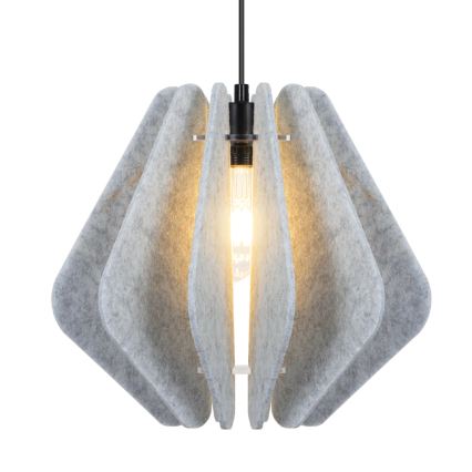 Lampada a sospensione con cavo MARGARET 1xE27/40W/230V grigio