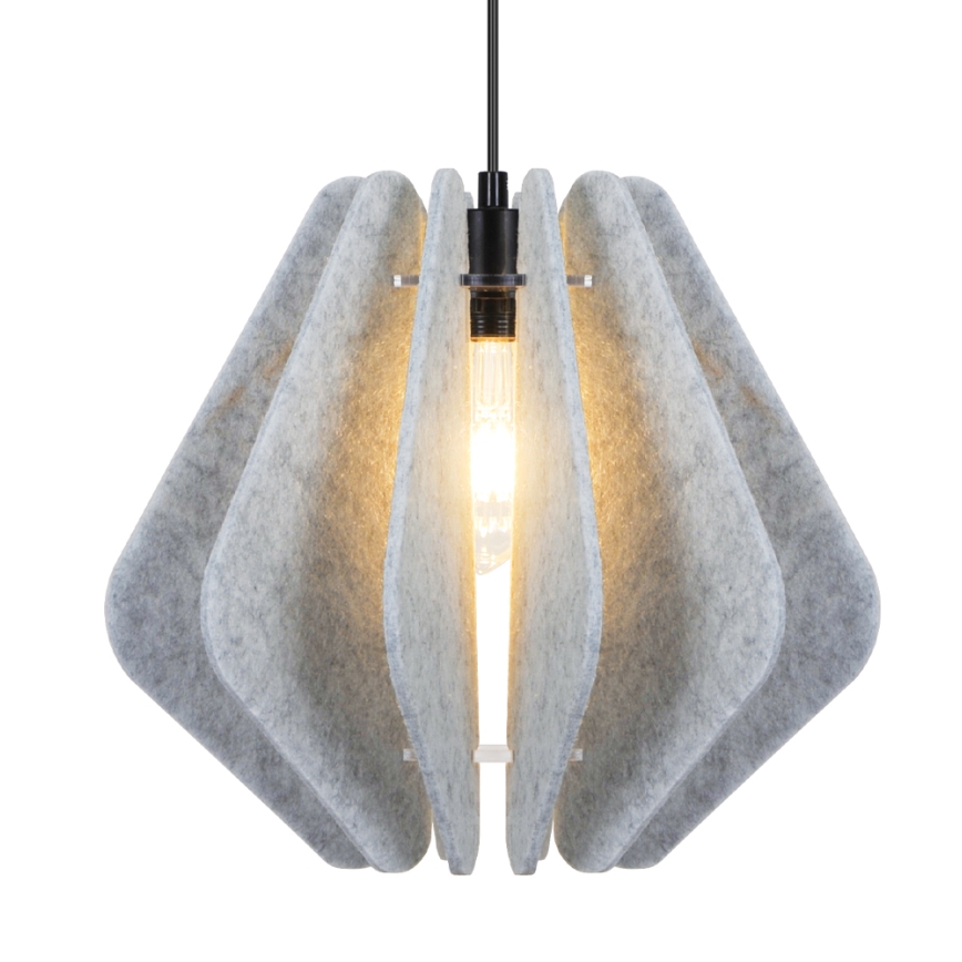 Lampada a sospensione con cavo MARGARET 1xE27/40W/230V grigio