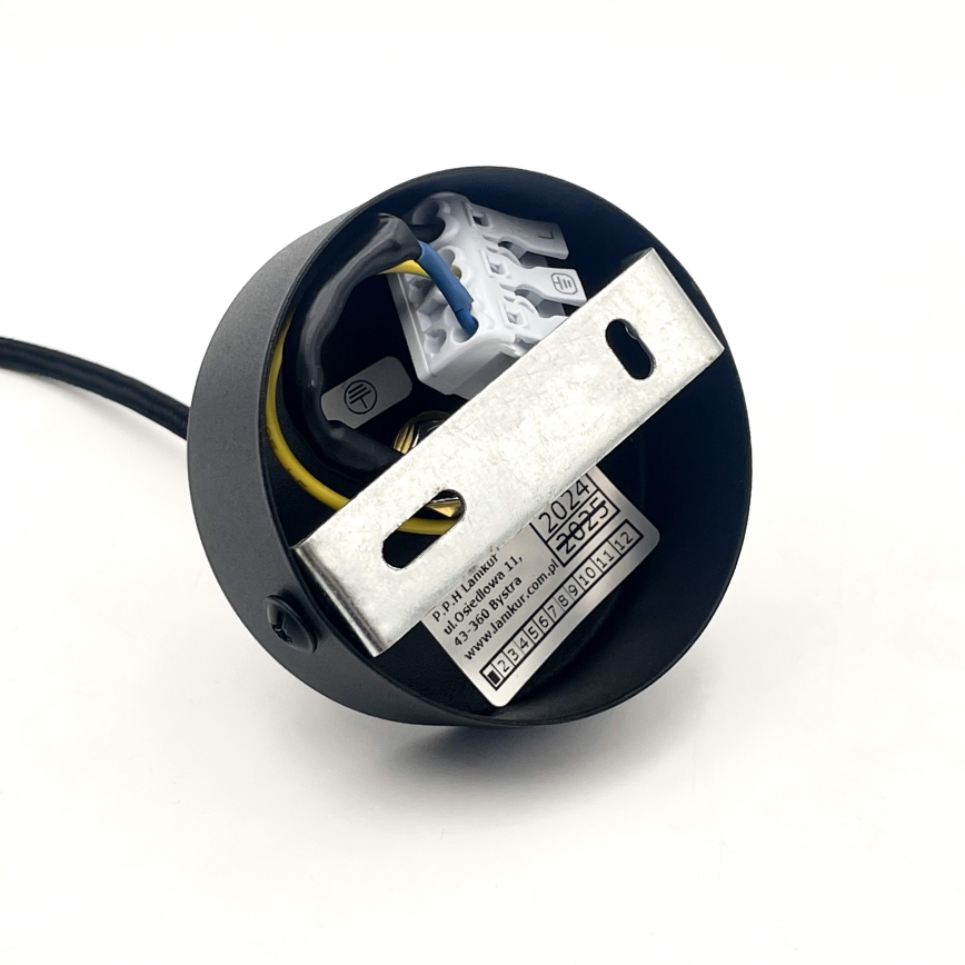 Lampada a sospensione con cavo MARKUS 1xE27/15W/230V nero/rovere