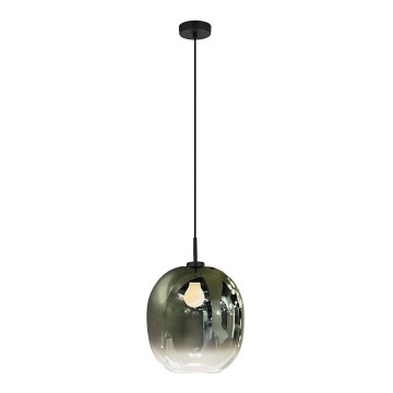 Lampada a sospensione con cavo MIRROR 1xE27/14W/230V verde fumé