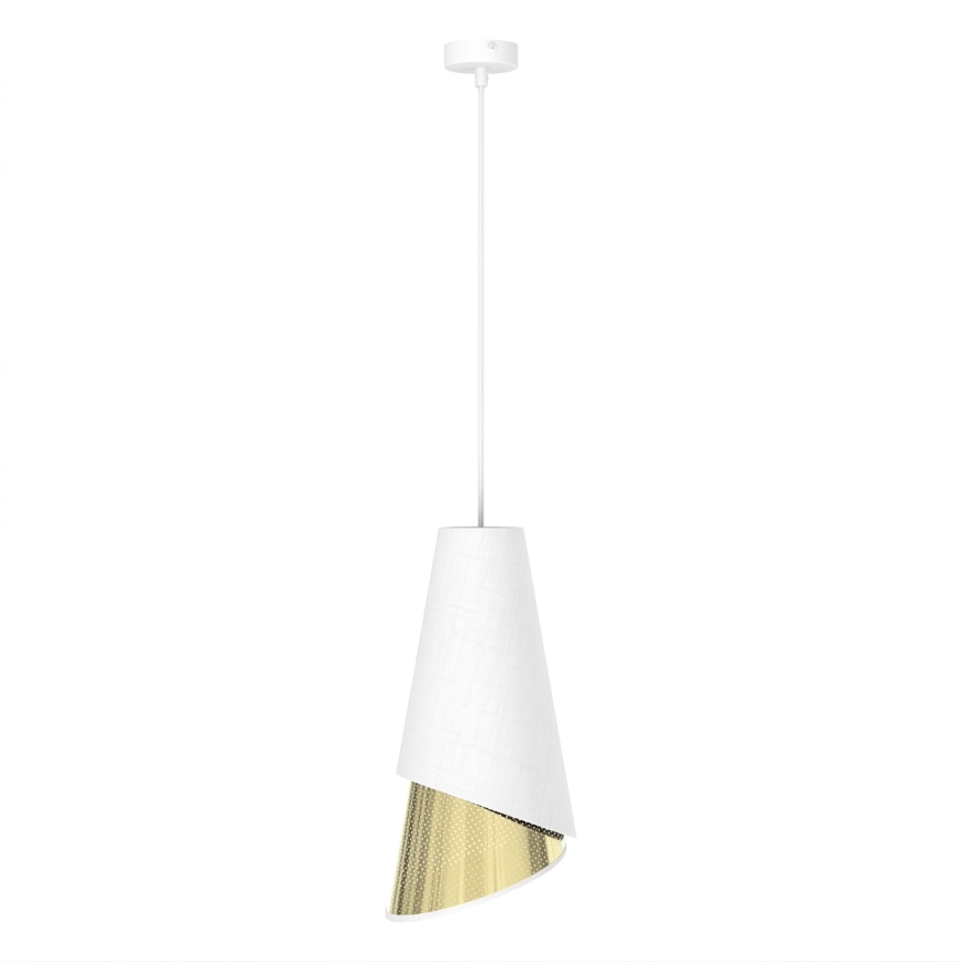 Lampada a sospensione con cavo MODA 1xE27/15W/230V bianco/oro