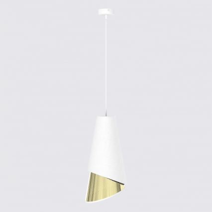 Lampada a sospensione con cavo MODA 1xE27/15W/230V bianco/oro
