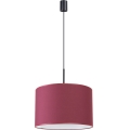 Lampada a sospensione con cavo NEVIA 1xE27/15W/230V Ø 40 cm, rossa