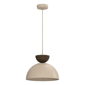 Lampada a sospensione con cavo NEVIS 1xE27/15W/230V Ø 29 cm beige