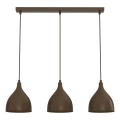 Lampada a sospensione con cavo NOAK CLASSIC 3xE27/15W/230V marrone