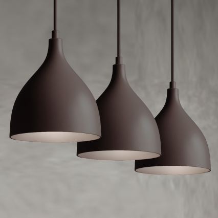 Lampada a sospensione con cavo NOAK CLASSIC 3xE27/15W/230V marrone