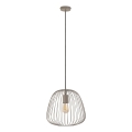 Lampada a sospensione con cavo OVELLA 1xE27/15W/230V Ø 36 cm beige