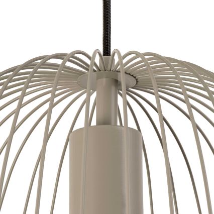 Lampada a sospensione con cavo OVELLA 1xE27/15W/230V Ø 36 cm beige