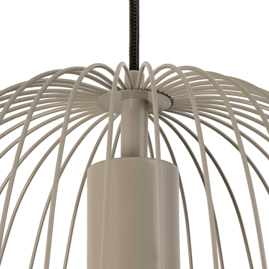 Lampada a sospensione con cavo OVELLA 1xE27/15W/230V Ø 36 cm beige