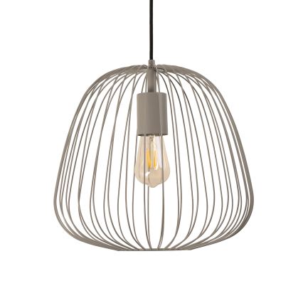 Lampada a sospensione con cavo OVELLA 1xE27/15W/230V Ø 36 cm beige