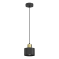 Lampada a sospensione con cavo PARKLA 1xE27/15W/230V nera