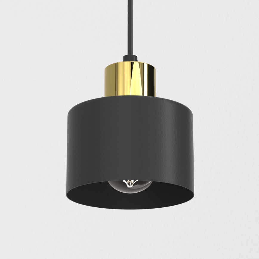 Lampada a sospensione con cavo PARKLA 1xE27/15W/230V nera