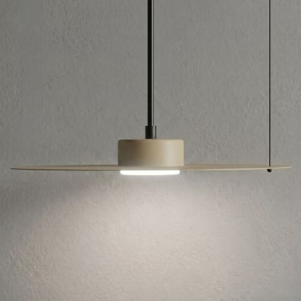Lampada a sospensione con cavo PIATTO 1xGX53/15W/230V Ø 35 cm beige