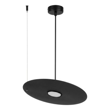 Lampada a sospensione con cavo PIATTO 1xGX53/15W/230V Ø 35 cm nero