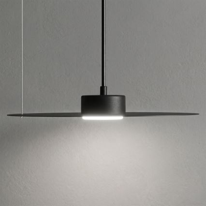 Lampada a sospensione con cavo PIATTO 1xGX53/15W/230V Ø 35 cm nero