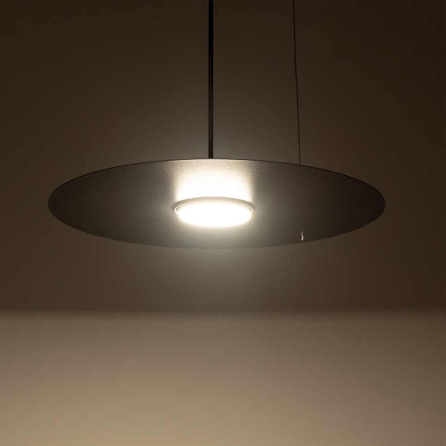 Lampada a sospensione con cavo PIATTO 1xGX53/15W/230V Ø 35 cm nero
