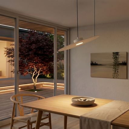 Lampada a sospensione con cavo PIATTO 1xGX53/15W/230V Ø 45 cm beige