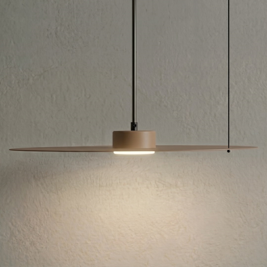 Lampada a sospensione con cavo PIATTO 1xGX53/15W/230V Ø 45 cm beige