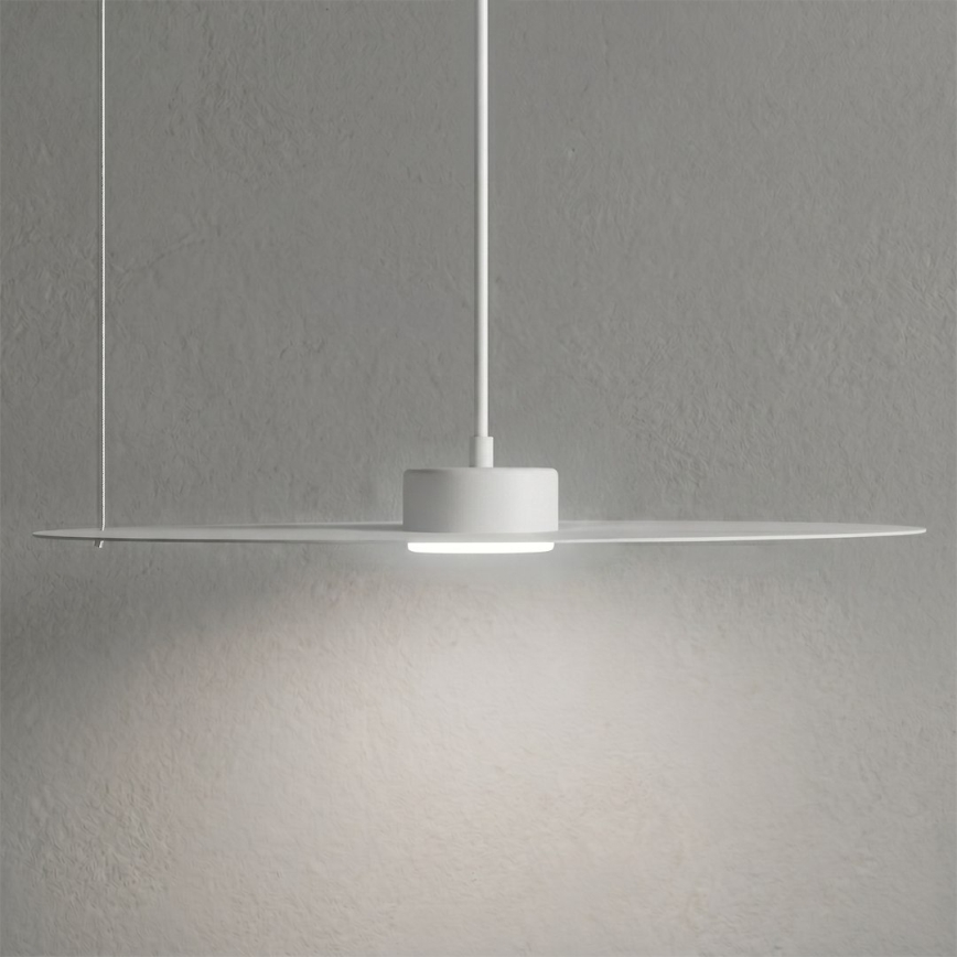 Lampada a sospensione con cavo PIATTO 1xGX53/15W/230V Ø 45 cm bianca