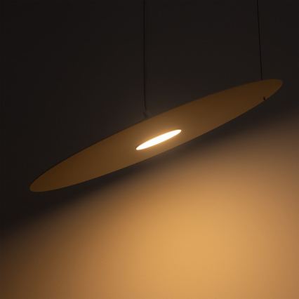 Lampada a sospensione con cavo PIATTO 1xGX53/15W/230V Ø 45 cm bianca