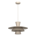 Lampada a sospensione con cavo PLATO 1xE27/15W/230V beige