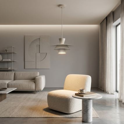 Lampada a sospensione con cavo PLATO 1xE27/15W/230V beige