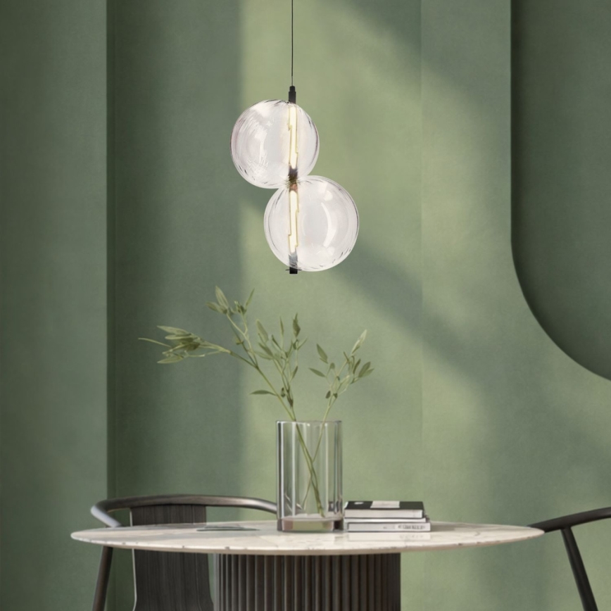 Lampada a sospensione con cavo PLAYA LED/10W/230V nera