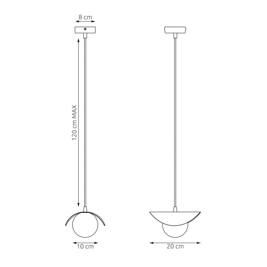 Lampada a sospensione con cavo RITUAL 1xG9/8W/230V beige
