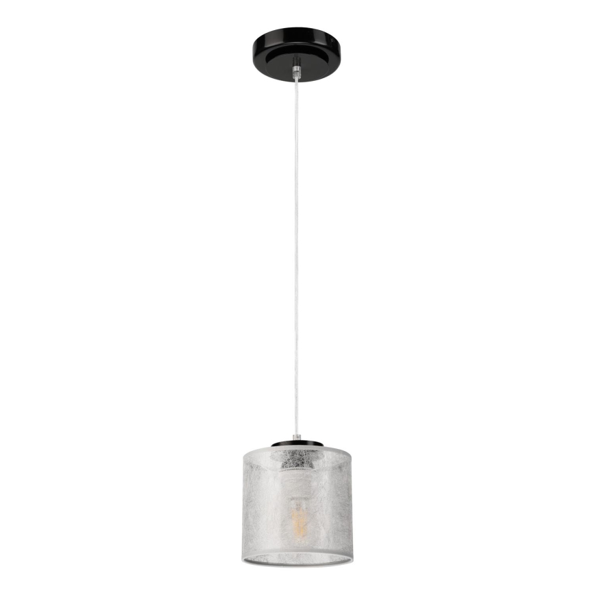 Lampada a sospensione con cavo ROSA 1xE27/60W/230V nero/grigio