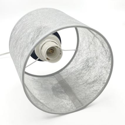 Lampada a sospensione con cavo ROSA 1xE27/60W/230V nero/grigio