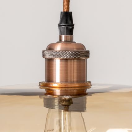 Lampada a sospensione con cavo SEVENTIES E27/60W/230V fumé/marrone