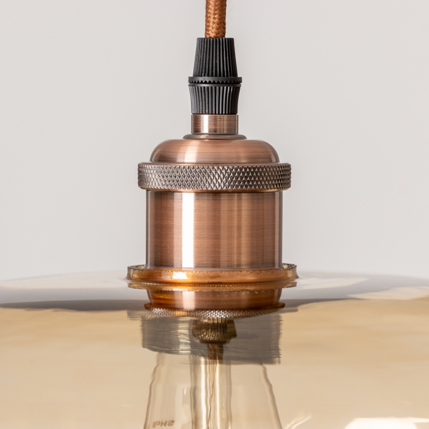 Lampada a sospensione con cavo SEVENTIES E27/60W/230V fumé/marrone