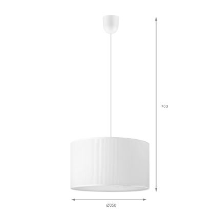 Lampada a sospensione con cavo SIRJA PLISADO 1xE27/15W/230V Ø 35 cm bianco