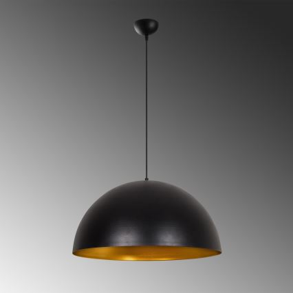 Lampada a sospensione con cavo SIVANI 1xE27/40W/230V Ø 60 cm nero/rame