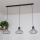 Lampada a sospensione con cavo SOLANO 3xE27/15W/230V nero/cromo lucido