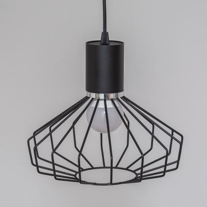 Lampada a sospensione con cavo SOLANO 3xE27/15W/230V nero/cromo lucido
