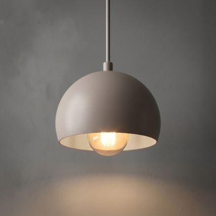 Lampada a sospensione con cavo SOOL 1xE27/15W/230V Ø 15 cm colore crema
