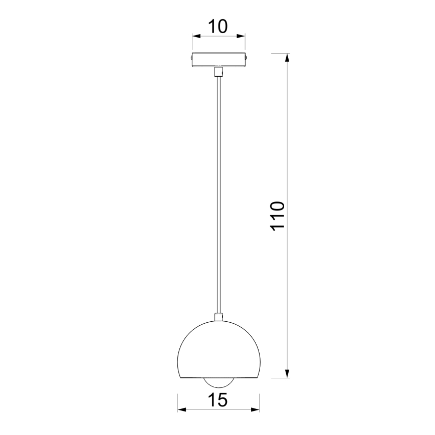 Lampada a sospensione con cavo SOOL 1xE27/15W/230V Ø 15 cm colore crema