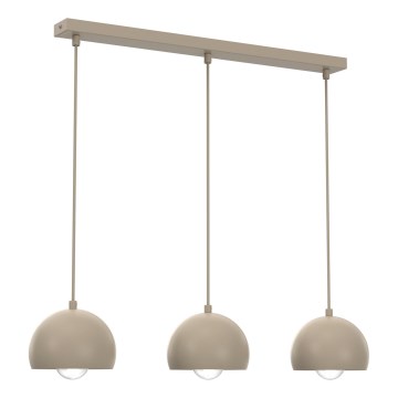 Lampada a sospensione con cavo SOOL 3xE27/15W/230V beige