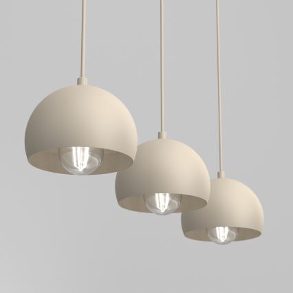 Lampada a sospensione con cavo SOOL 3xE27/15W/230V beige