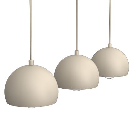 Lampada a sospensione con cavo SOOL 3xE27/15W/230V beige