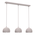 Lampada a sospensione con cavo SOOL 3xE27/15W/230V crema