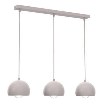 Lampada a sospensione con cavo SOOL 3xE27/15W/230V crema