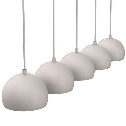 Lampada a sospensione con cavo SOOL 5xE27/15W/230V, crema