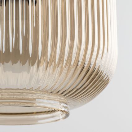 Lampada a sospensione con cavo SOPHIA 1xE14/10W/230V nero/beige fumé