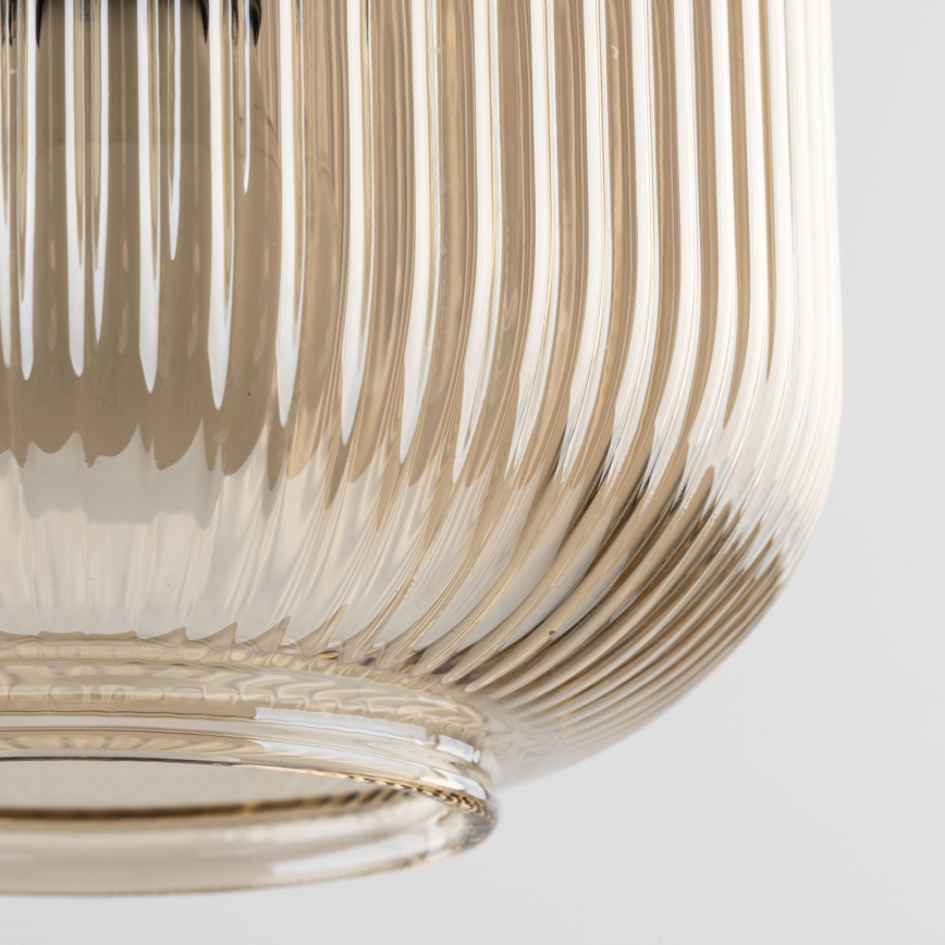 Lampada a sospensione con cavo SOPHIA 1xE14/10W/230V nero/beige fumé