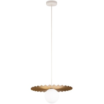 Lampada a sospensione con cavo SUNPLISS 1xG9/10W/230V Ø 35 cm oro/crema