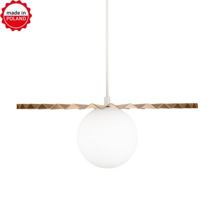 Lampada a sospensione con cavo SUNPLISS 1xG9/10W/230V Ø 35 cm oro/crema