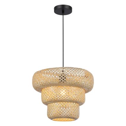 Lampada a sospensione con cavo TULUM 1xE27/15W/230V in bambù