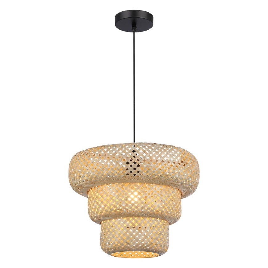 Lampada a sospensione con cavo TULUM 1xE27/15W/230V in bambù